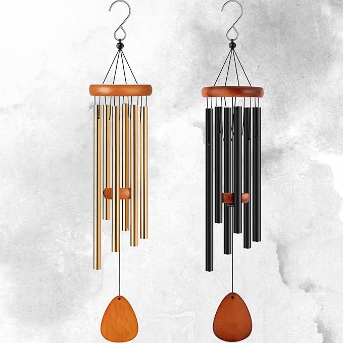Personalized Dog Memorial Gifts for Loss of Dog - Custom Sympathy Wind Chime with Photo & Name, 26"/32"/37" Outdoor Bereavement Keepsake for Garden or Patio(Gold)