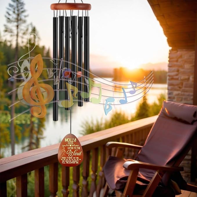Personalized Pet Memorial Wind Chime, Personalized Dog Memorial Gifts for Loss of Dog, Dogs Wind Chimes, Pets Loss Passing Away Remembrance Bereavement Gift, Sympathy Gifts of Pet