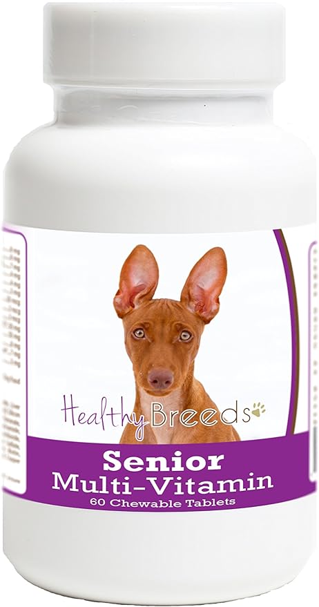 Healthy Breeds Senior Dog Vitamins and Minerals for Cirnechi dell'Etna - OVER 200 BREEDS - Veterinarian Formulated Daily Dietary Chewable Tablet - 60 Chews
