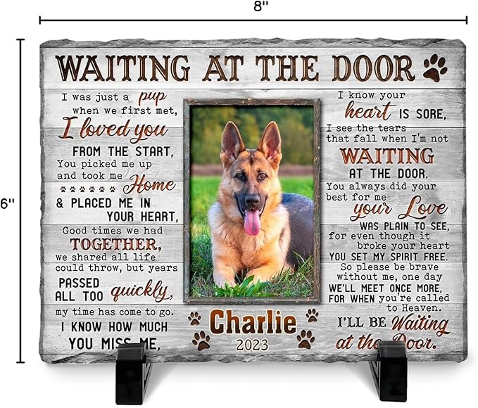 Dog Memorial Gifts for Loss of Dog, Personalized Dog Memorial Stone, Pet Memorial Gifts, Pet Loss Gifts, Pet Memorial Stones, Cemetery Decorations for Grave, Cat Memorial Gifts, Gifts for Cat Lovers