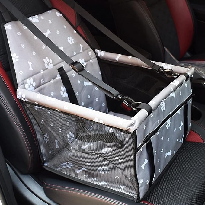 Pet Car Booster Seat Dog Car Seat Travel Carrier Cage Vehicles Upgrade Deluxe Washable Portable Breathable Folding Soft Washable Travel Bags for Dogs Cats or Other Small Pet