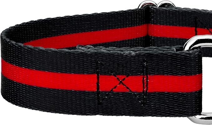 Country Brook Petz - Thin Red Line Martingale Dog Collar - Made in The U.S.A. - Camouflage Collection Featuring Rugged Designs (1 Inch, Large)