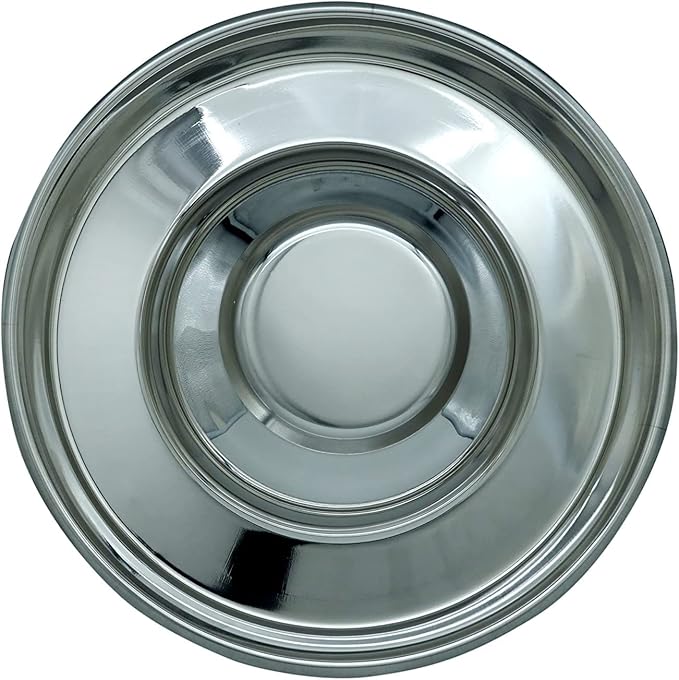 Stainless Steel Puppy Weaning Bowls,Cat Bowls for Food Water,Multiple Puppies Feeder Whelping Dishes,Litter Feeding Station Pans for Small Dogs Cats Eating at Same Large Size 11.4 inch