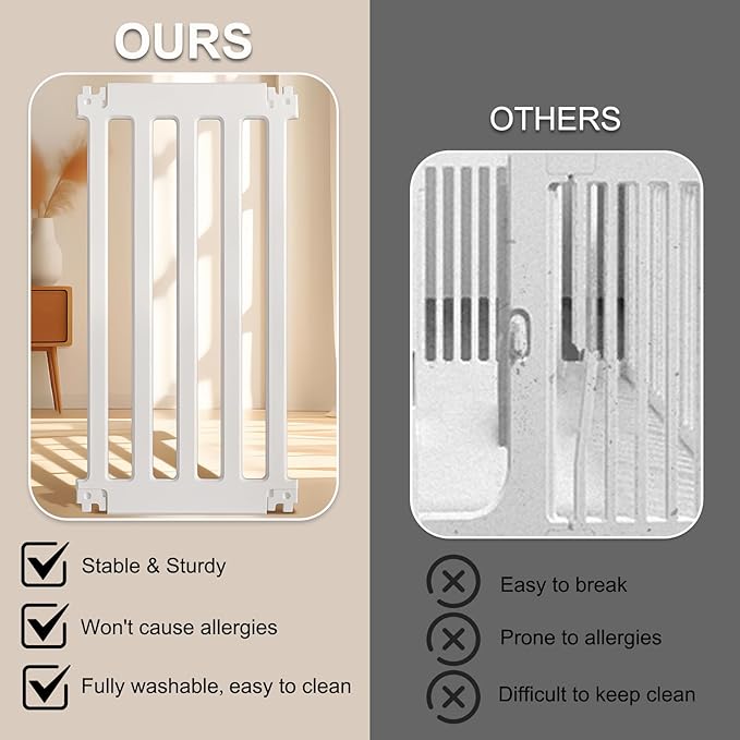 Dog Playpen with Locking Door - 12 Panel Indoor Puppy Play Pen & Pet Fence, 25.6 Inch Height Portable Playpen for Small Medium Dogs & Cats, Easy Set Up, Durable Plastic, White