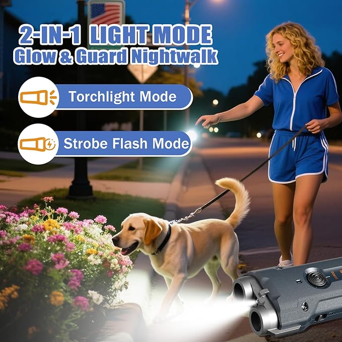 Dog Bark Deterrent Devices, 2025 Upgraded 2X Ultrasonic Anti Barking Device for Dogs-32FT Effective Range Stop Barking Neighbors Dog, Portable & Rechargeable Dog Training, Safe for Human & Dog Outdoor