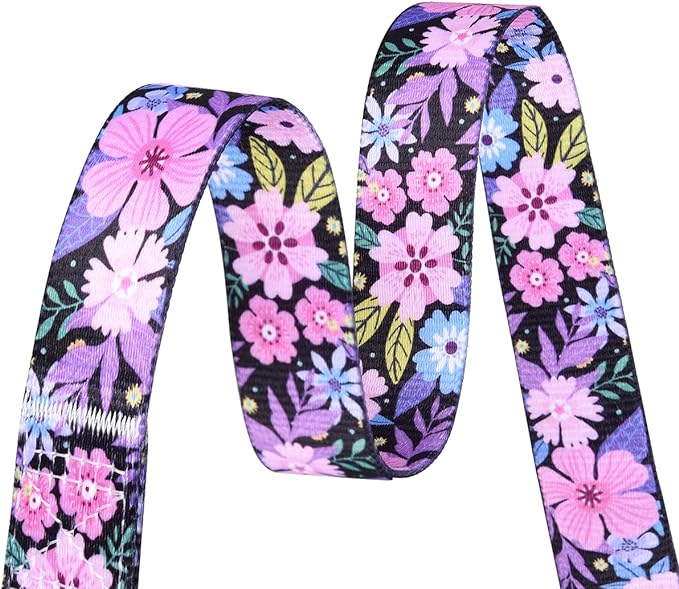 Dog Collar with Bohemia Floral Tribal Geometric Patterns - Soft Ethnic Style Collar Adjustable for Small Medium Large Dogs(Floral Pink,XS)