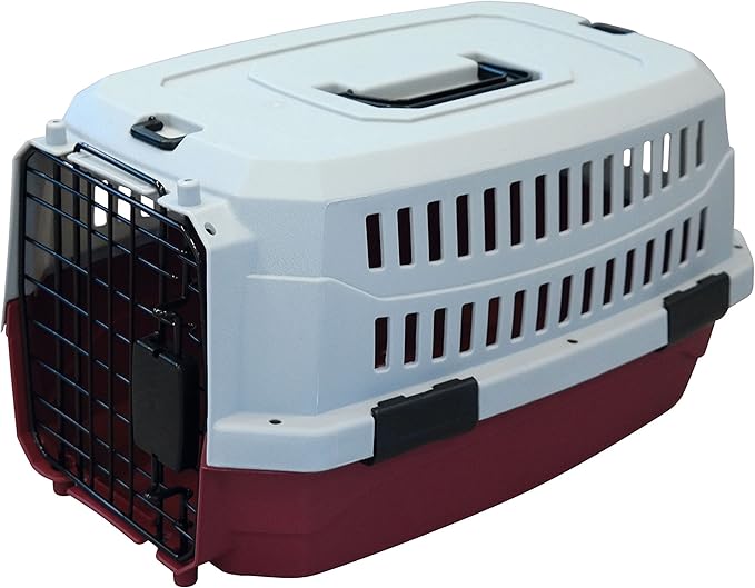 MPETS Viaggio Dog Carrier Burgundy/Grey Size S