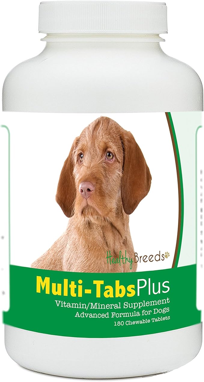 Healthy Breeds Wirehaired Vizsla Multi-Tabs Plus Chewable Tablets - The Vitamins & Minerals Your Dog Needs to Support Better Health from The Inside Out - 180 Count