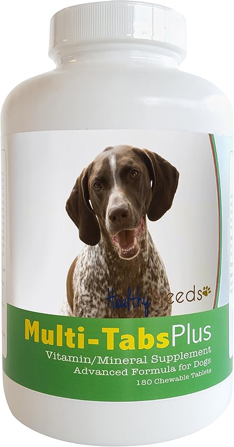 Healthy Breeds German Shorthaired Pointer Multi-Tabs Plus Chewable Tablets 180 Count