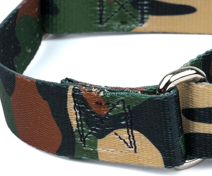 Country Brook Petz - Woodland Camo Martingale Dog Collar - Camouflage Collection Featuring Rugged Designs (1 Inch, Extra Large)