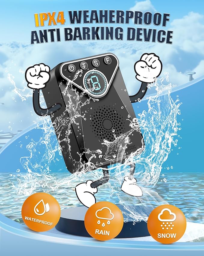 2026 Upgraded Anti Barking Device for Dogs, Ultrasonic Dog Bark Deterrent Device with 9 Modes&33FT Range, Rechargeable Barking Control, Safe&Humane Dog Barking Deterrent Devices Barking Silencer