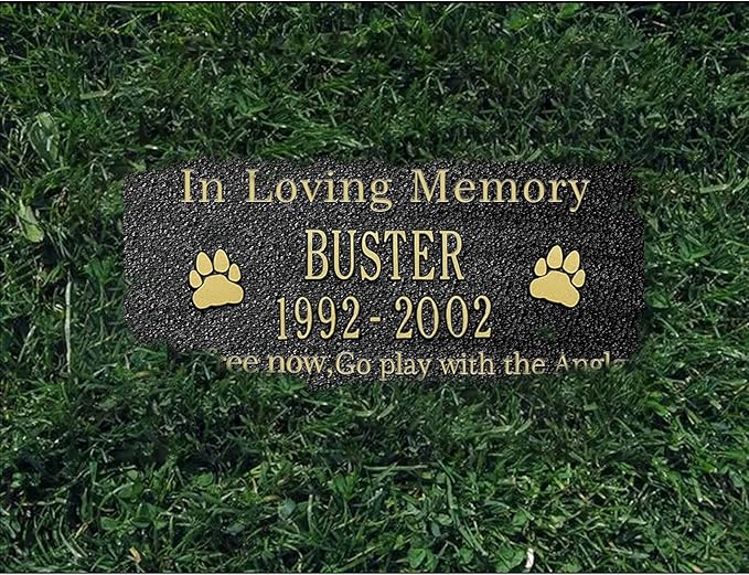 LINMAGCO Dog Memorial Gifts for Loss of Dog,Dog Memorial Stone,Pet Memorial Gifts with Photo, Customized Pet Headstone,Cat Memorial Gifts,Decorations for Grave