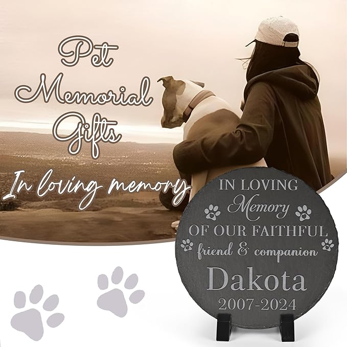Pet Memorial Gift, Pet Memorial Stone, Sympathy Gift, Personalized Pet Memorial, Memorial Gift, Dog Memorial, Cat Memorial, Memorial Stone - Friend & Companion