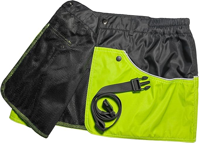 Dog Trainer Apron for Men Women with Big and Deep Pockets, Pet Handler Treat Waist Pouch for Holding Dog Stug Toy, Training Dummies, Rope (Green-XL)