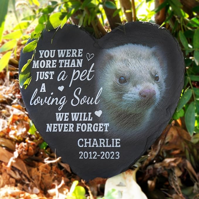 ODB Gifts for Loss of Ferret, Ferret Memorial Stone, Ferret Memorial Gifts, Ferret Loss Gifts, Ferret Head Stones, Cemetery Decorations for Grave, Ferret Grave Marker, Gifts for Ferret Lovers