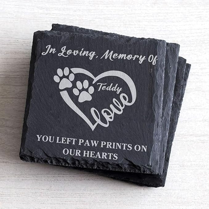 Personalized Dog Memorial Gifts for Loss of Pet Dog Memorial Stone Gifts Engraved Pet Memorial Gift for Loss of Loved One Dogs Sympathy Bereavement Gift Pet Grave Markers (Design 2)