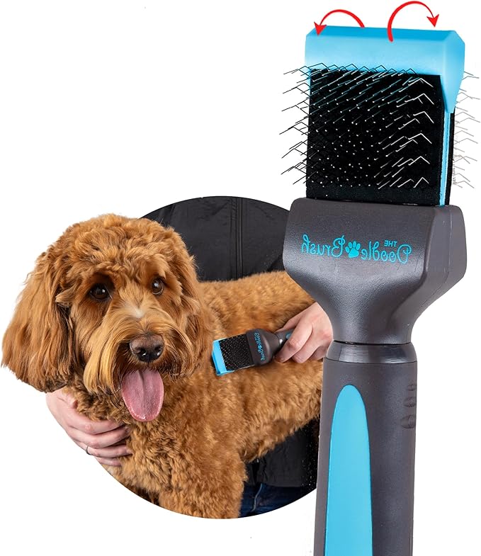 Slicker Brush for Dogs, Single Head Dog Hair Brushes, Flexible Head Slicker for Dogs, Poodle, Labradoodle, Sheepadoodle, Tangle-Free Grooming, Healthy & Shiny Coat Pet Brushes