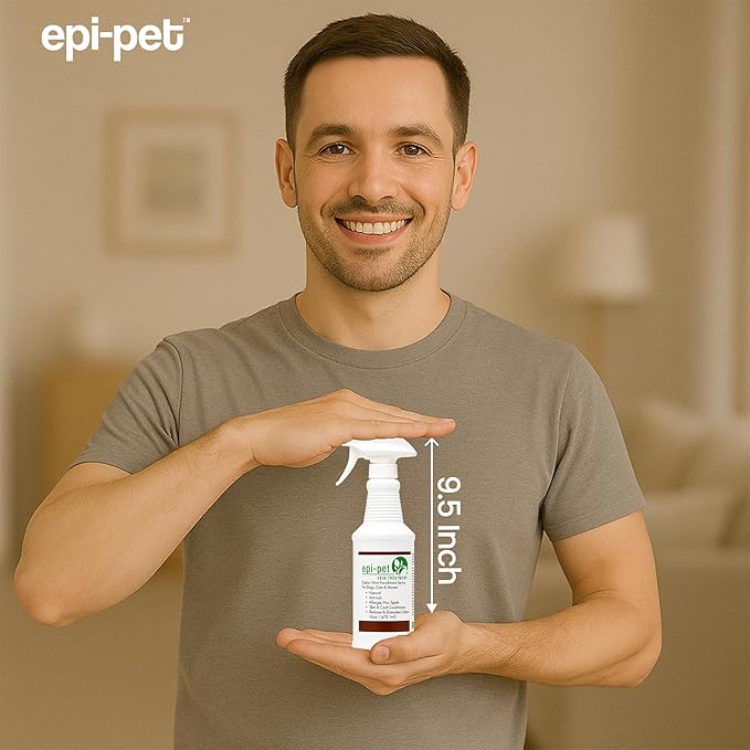 Epi-Pet Veterinary Formulated Dog Hot Spot and Dog Itch Spray, Pet Skin Treatment Spray for Allergies, Deshedding and Redness, Use it as Skin and Coat Conditioner (16 Fl Oz (Pack of 1), Cedar)