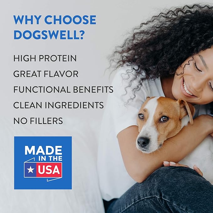 DOGSWELL Jerky Hip and Joint Dog Treats Grain Free Made in USA Only, Glucosamine and Chondroitin, 4 oz Chicken (842193)