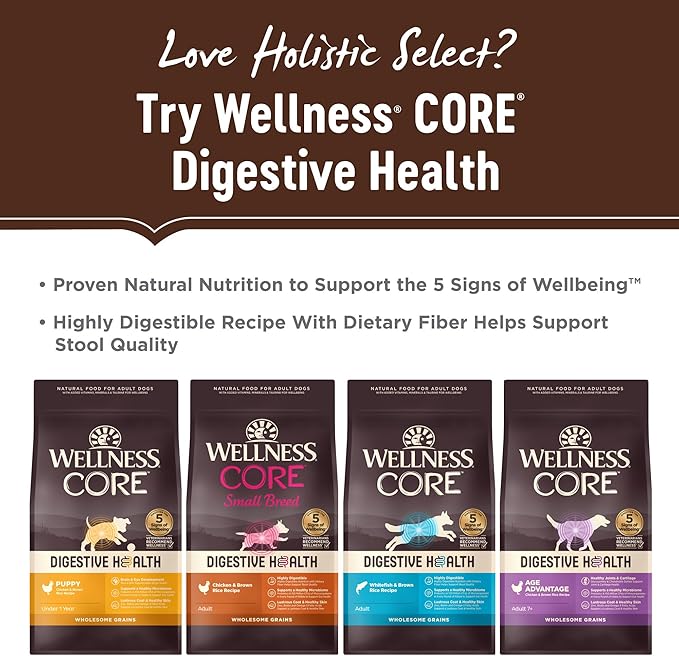Holistic Select Natural Dry Dog Food, Large & Giant Breed Puppy Recipe, 30-Pound Bag