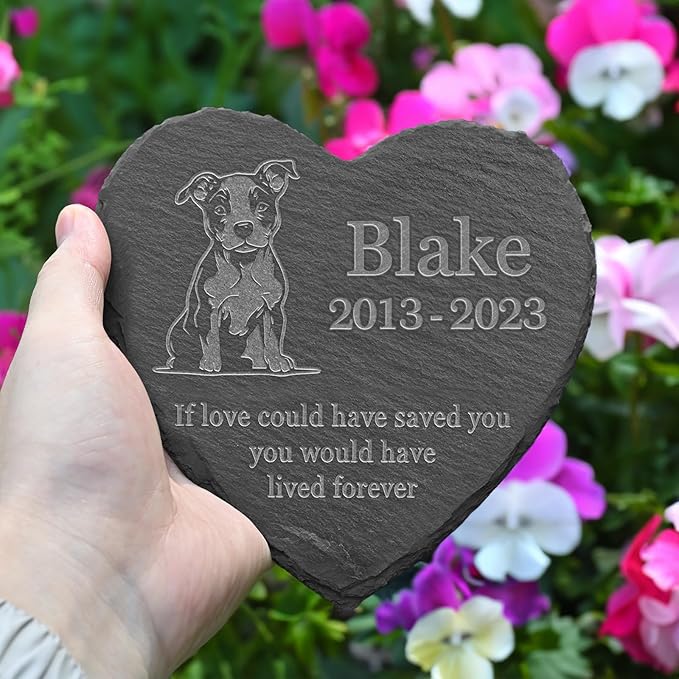 Personalized Pit Bull Memorial, Pit Bull Dog Memorial Stone, Loss of Pit Bull, Pit Bull Keepsake, in Loving Memory Pit Bull