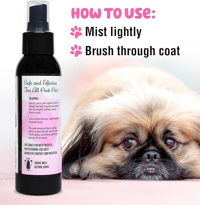 Deodorizing Pet Spray, Shower Fresh, Premium Dog Grooming Finishing Spritz Cologne & Perfume, Coat Detangler, Conditioner, Glossifier, and Refresher - Cruelty-Free Natural Ingredients