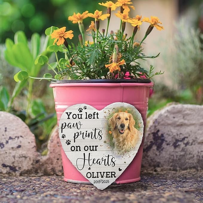 Dog Stone Memorial for Dogs Personalized Pet Memorial Plaque | Customized Sympathy Stones and Plaque for Pets Lovers | Thoughtful Pet Loss Gifts Dog Personalized Condolence Gifts for Dogs