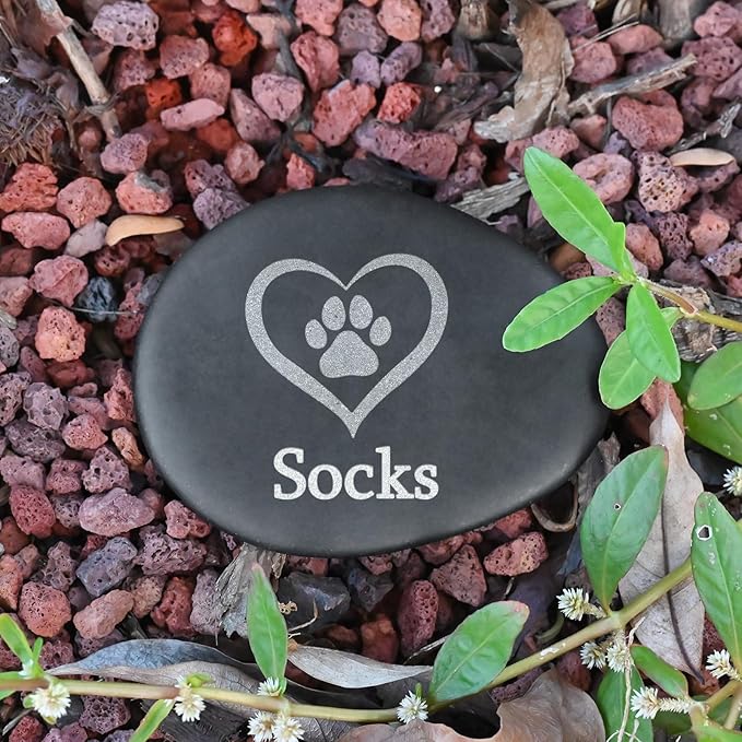 Pet Memorial Stones - in Memory of Pet - Pet Loss Gifts - Pet Memorial Gifts - Loss of Dog Sympathy Gift - Pet Bereavement Gifts - Cat Memorial Gifts - Dog Memorial Gifts for Loss of Dog