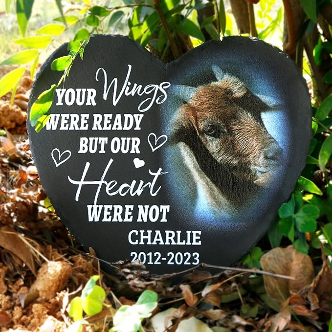ODB Goat Memorial Stone & Gifts - Cemetery Decorations, Grave Markers for Goat Lovers