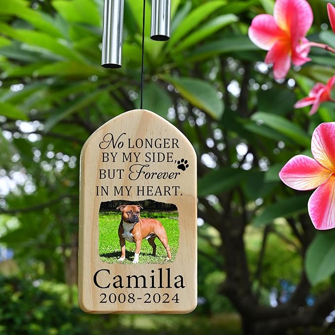 Dog Memorial Gifts for Loss of Dog, Pet Memorial Wind Chime, Pet Memorial Gifts, Pet Loss Gifts, Loss of Dog Sympathy Gift, Dog Remembrance Gift, in Memory of Dog Cat - Forever in Heart