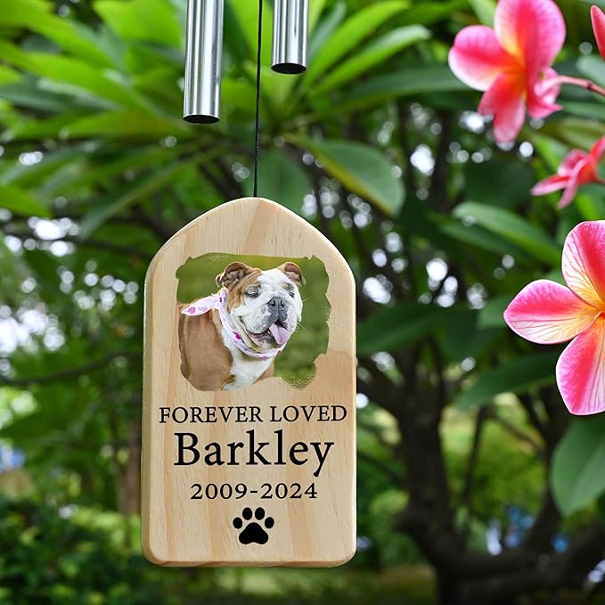 Pet Memorial Wind Chime, Pet Loss Gifts, Pet Memorial Gifts for Dogs, Dog Memorial Gifts for Loss of Dog, Loss of Dog Sympathy Gift, Dog Remembrance Gift, in Memory of Dog Cat - Forever Loved