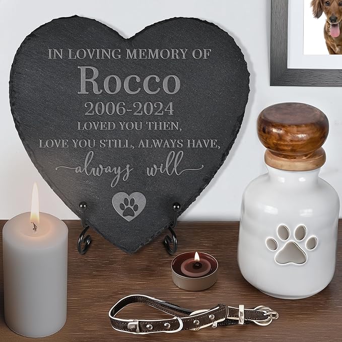Dog Memorial Gifts for Loss of Dog, Dog Memorial Stone, Pet Memorial Gifts, Pet Memorial Stone, Pet Loss Sympathy Gift, Cat Memorial Gifts, Dog Bereavement Gifts - Love You Then Love You Still