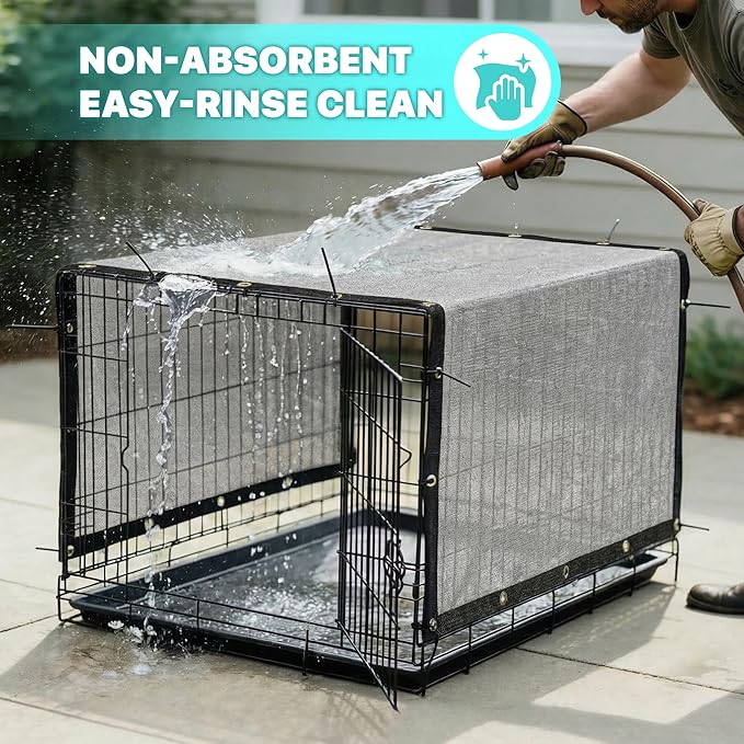 Royal Shade 8' x 20' Grey Custom Size 90% Shade Cloth Dog Kennel Shade Mesh Tarp Sunblock with Grommets for Dog Kennel Cover, Fence Privacy Screen, Greenhouse, Chicken Coop & Pet Playpen.