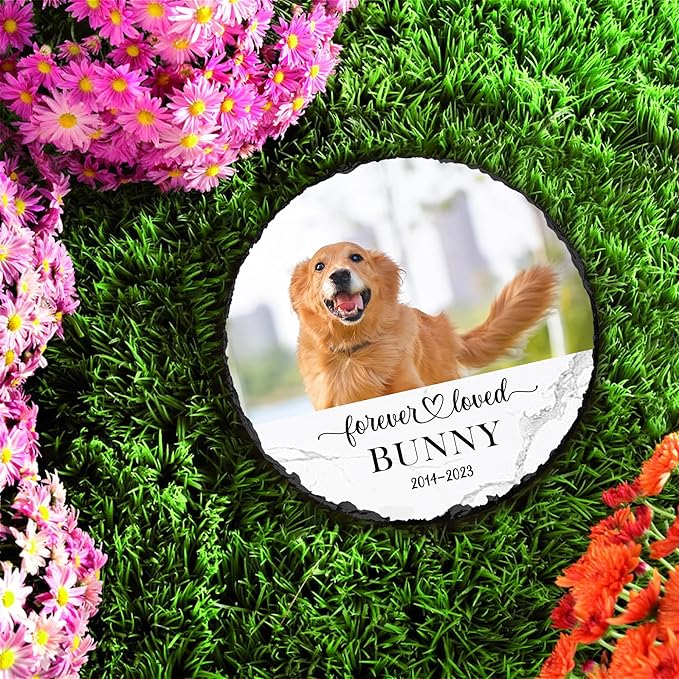 Pet Memorial Gifts, Dog Memorial Stone, Loss of Dog Sympathy Bereavement Remembrance Gifts, Dogs Cats Memory Gift for Pet Lovers, Cemetery Decorations for Grave, Home Decor Memory Picture Frame