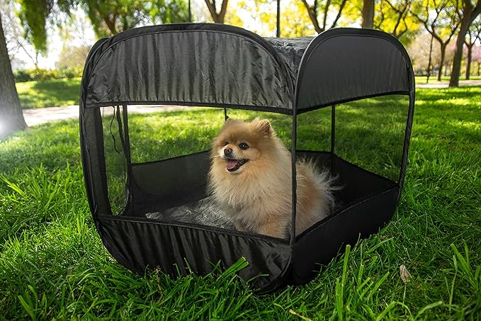 Zento Deals Portable pet playpen – Foldable Collapsible Lightweight Puppy Tent - Indoor or Outdoor Dog Tent, Animal Kennel, Pet Exercise – (23”Width x 24”Length x 23”Height)