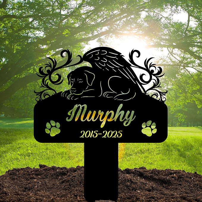Custom Cross for Dog Grave Marker for Pet | Thoughtful Remembrance Decor for Graves Of Pets | Personalized Grave Markers for Dogs With Photo | Best Memorial Gifts for Furry Friends Passed Away
