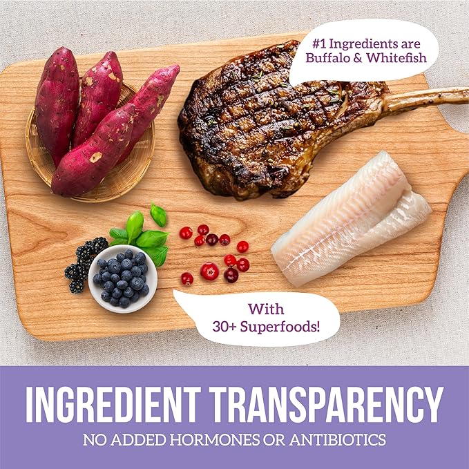 Health Extension Grain Free Buffalo & Whitefish Little Bites Small Kibble Formula with 30+ Superfoods and Probiotics for Teacups, Toys & Miniature Dogs (3.5 lb)