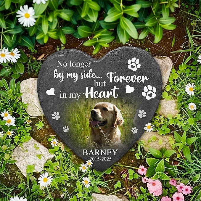 Personalized Memory Stone for Pets Dog Plaques Memorial for Cat | Pet Loss Plaque Personalized Gifts for Dogs | Pet Plaque Memorial Dog Gifts with Photo | Best Keepsakes for Furry Friends