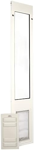 Endura Flap Thermo Panel Pet Door for Sliding Glass Doors | Heavy-Duty Aluminum Frame with Secure Locking Cover | Energy Efficient & Easy Install | White, Small Flap, 77.25"-80.25" Slider Height