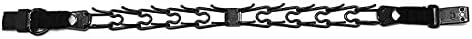Herm Sprenger Black Stainless Steel Prong Collar with Click-Lock Buckle and Nylon Loop - 2.25 mm x 16 inches