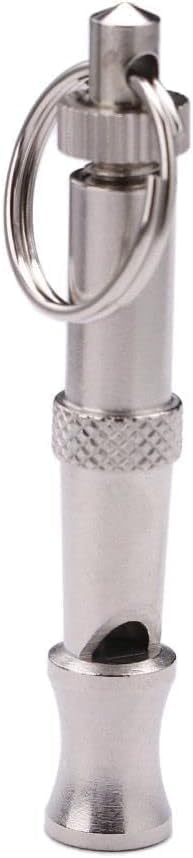 Silver Adjustable Ultrasonic Dog Whistle, Portable Whistle Pet Whistle Supersonic Whistle Dog Whistles for Pet Training, Training and Behavior Aids, Dog Whistle Training, Dog Whistles