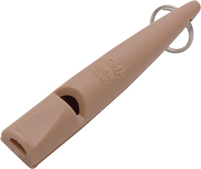 ACME 211.5 Professional Dog Training Whistle with Lanyard. BPA-Free Plastic. 90 dBA. Standardized 5400Hz Frequency for Larger Breeds. Weatherproof. Made in The UK (Nougat Brown)