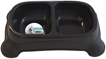 M-PETS feeding and drinking bowl 2 x 400 ml brown