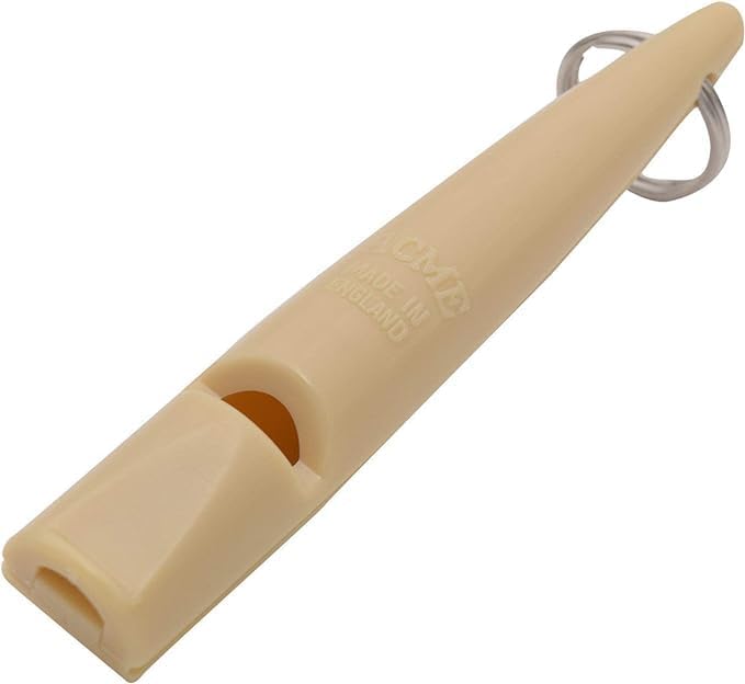 ACME 211.5 Professional Dog Training Whistle with Lanyard. BPA-Free Plastic. 90 dBA. Standardized 5400Hz Frequency for Larger Breeds. Weatherproof. Made in The UK (Cream Beige)
