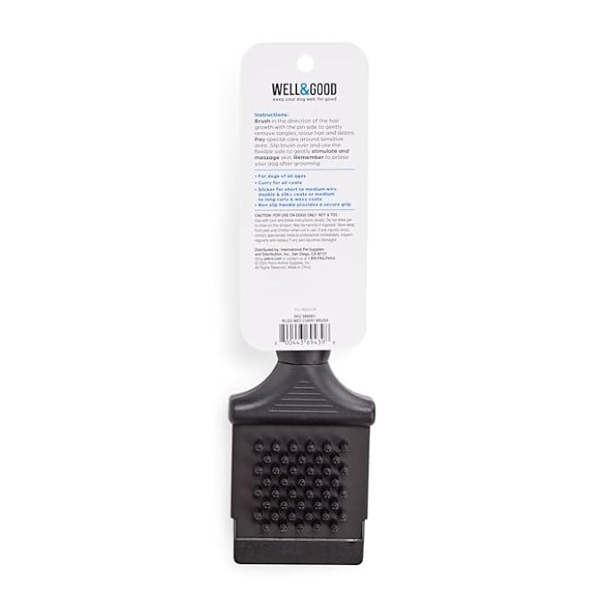 Well & Good by Petco Black 2-Sided Slicker Dog Brush Medium