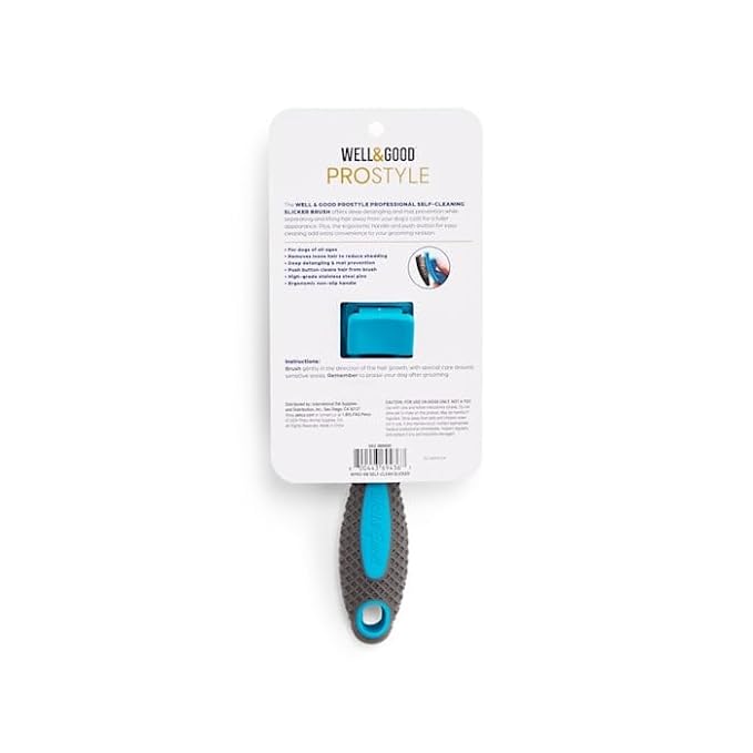 Well & Good by Petco ProStyle Dog Self-Cleaning Slicker Brush 7" L X 3.5" W Small