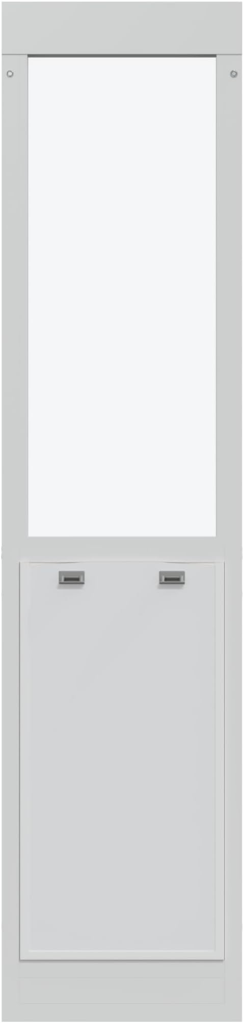 Liberty Pet Door for Sliding Glass Door | Vinyl Frame with Closing Cover | for Home & Rentals | Clear Glass | White, XXL Flap, 80" - 81.5" Slider Height