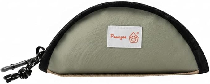 Pawyee Dog Food Bag Pet Collapsible Dog Bowls Portable and Light for Food and Water Camping Travel (Green)