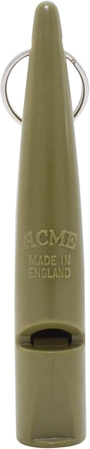 ACME 211.5 Professional Dog Training Whistle with Lanyard. BPA-Free Plastic. 90 dBA. Standardized 5400Hz Frequency for Larger Breeds. Weatherproof. Made in The UK (Olive Drab)