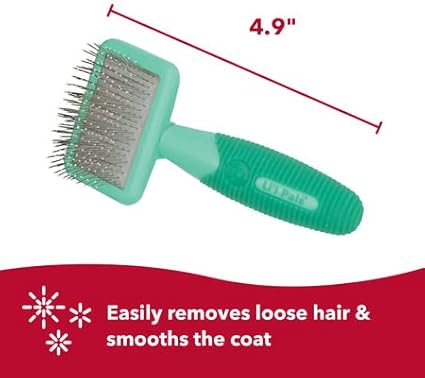 Coastal Pet - Li'l Pals Slicker Brush with Coated Tips and Double-Sided Comb for Small Dogs and Puppies - Bundle